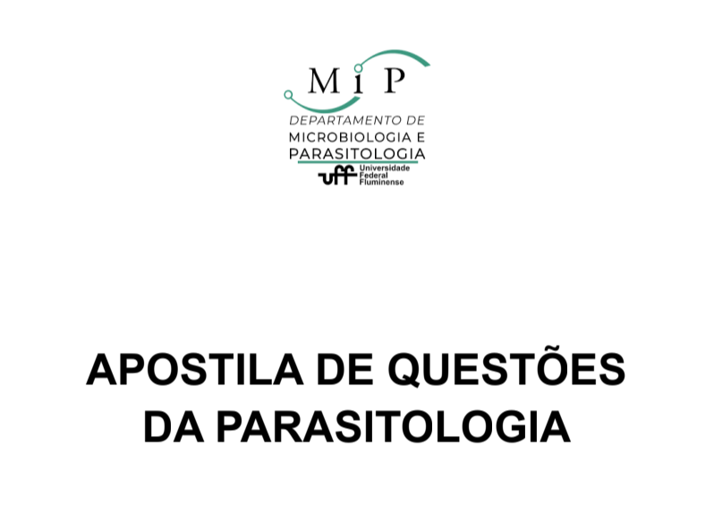 Capa da apostila de questões da Parasitologi