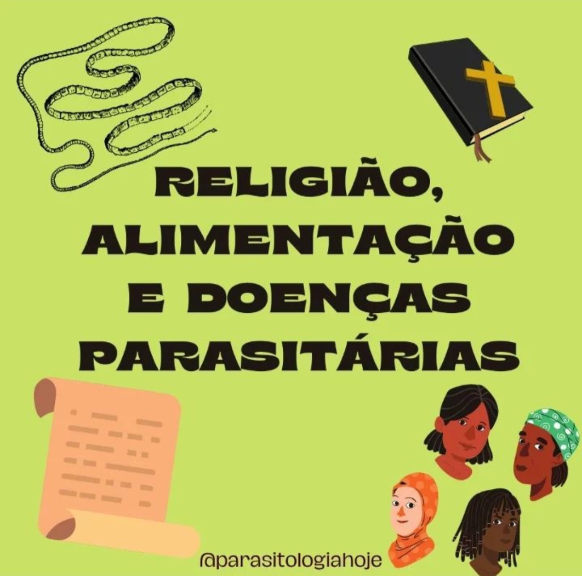 Capa Religião, alimentação e doenças parasitárias