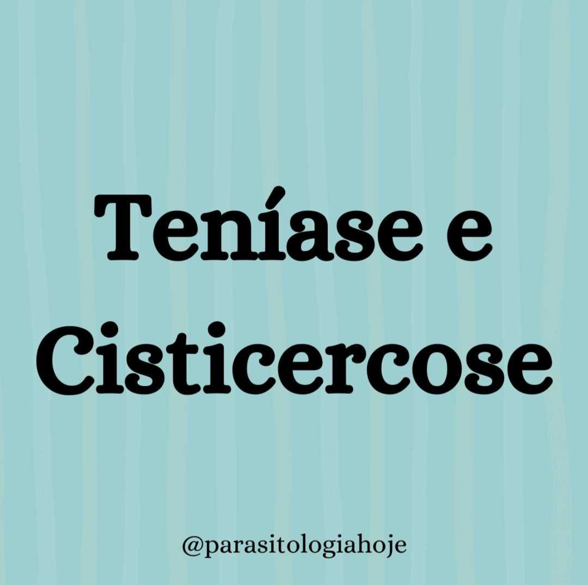 Capa Teníase e Cisticercose