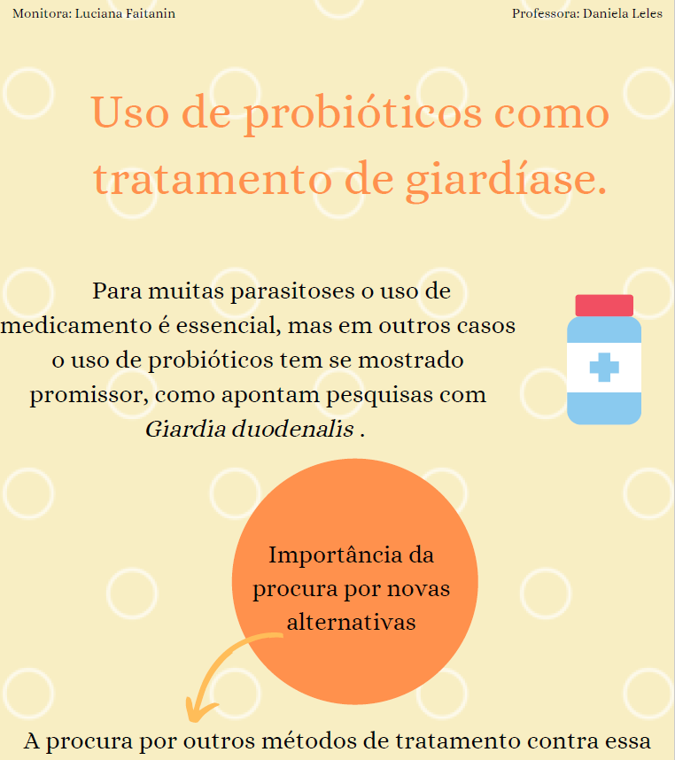 Infográfico Probióticos para Giardíase