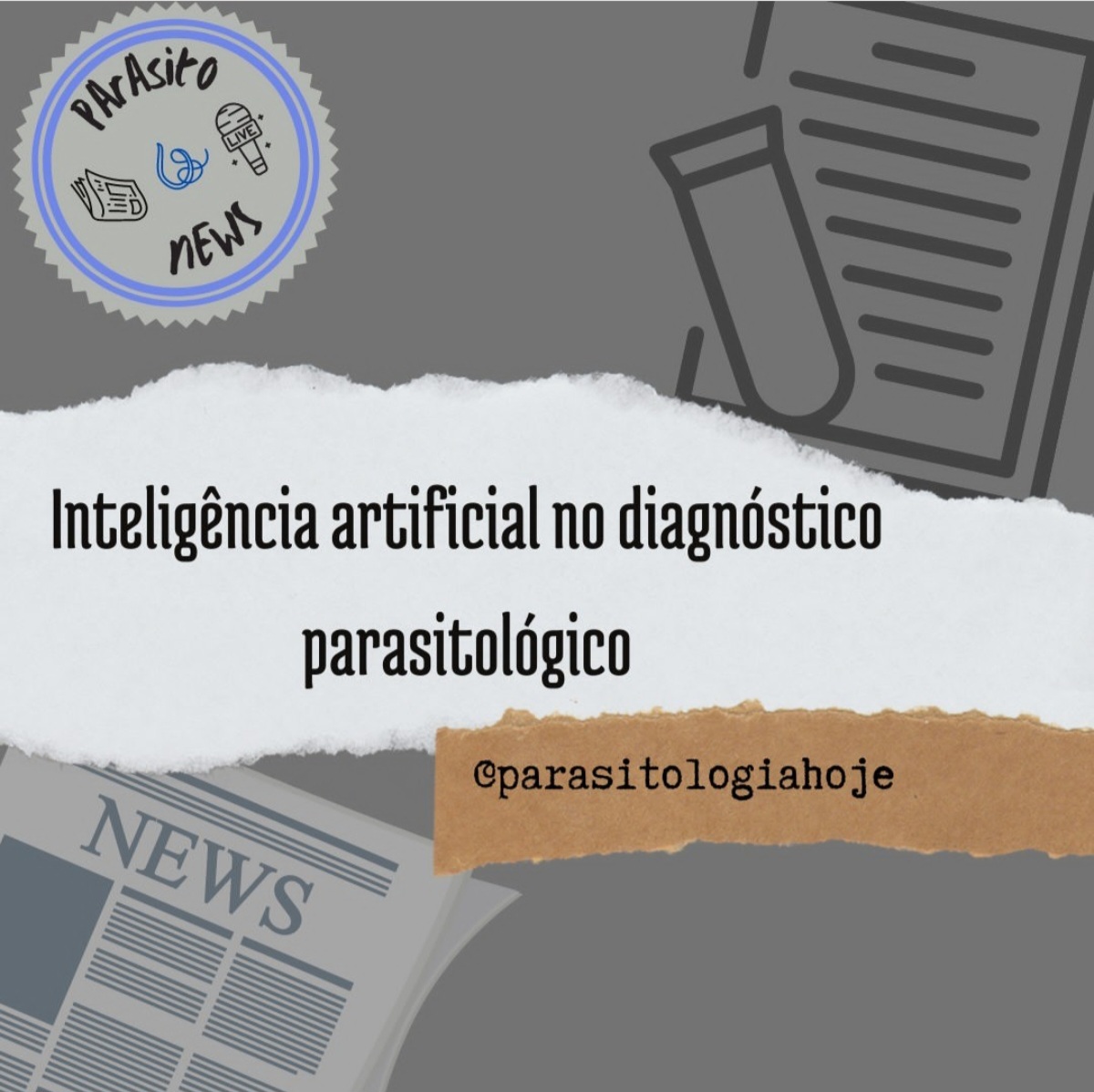 Capa Parasito News IA para diagnóstico parasitológico