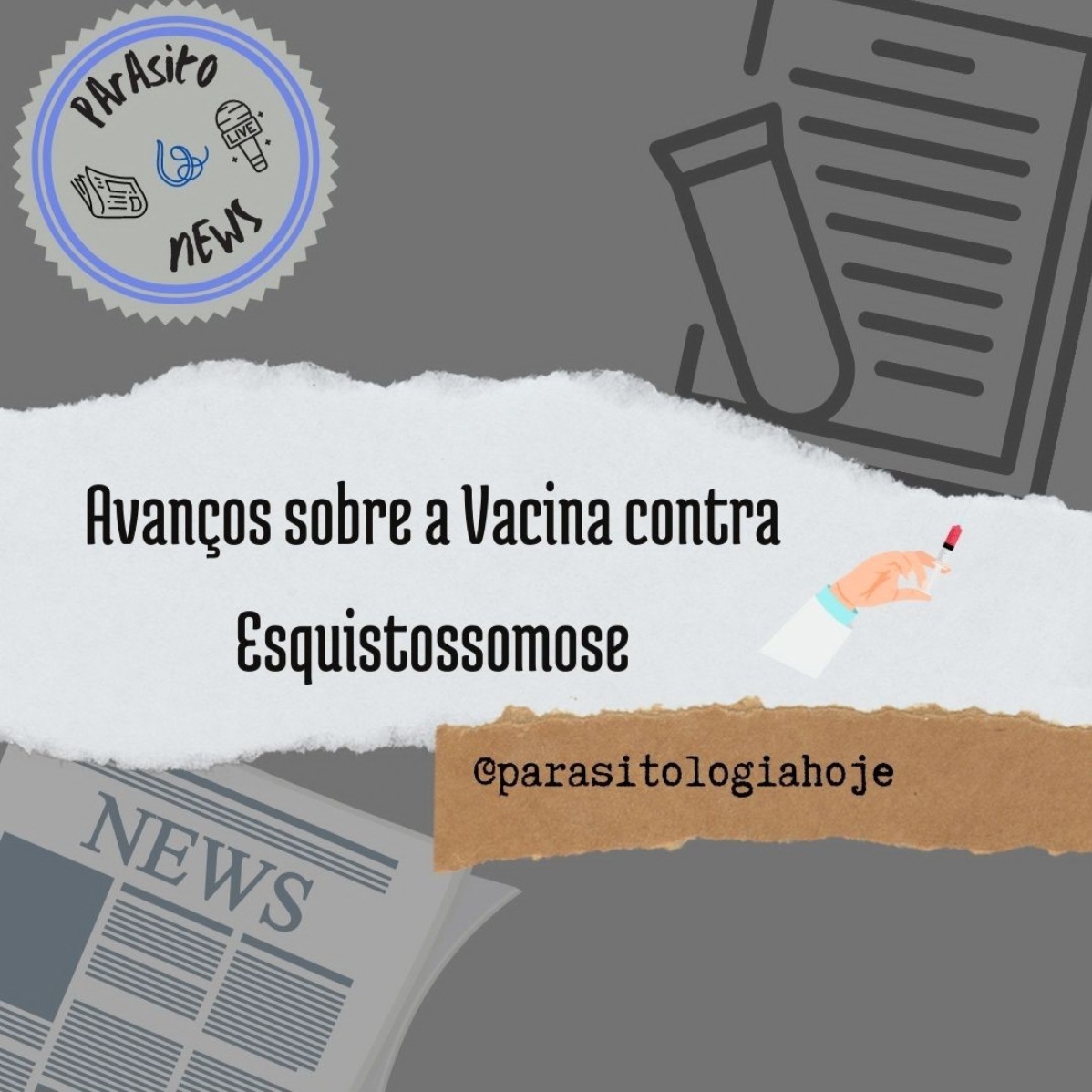 Capa Parasito News Vacina contra esquistossomose